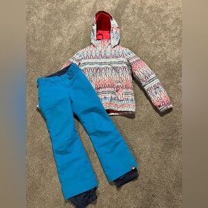 10y Roxy girls ski jacket and pants set